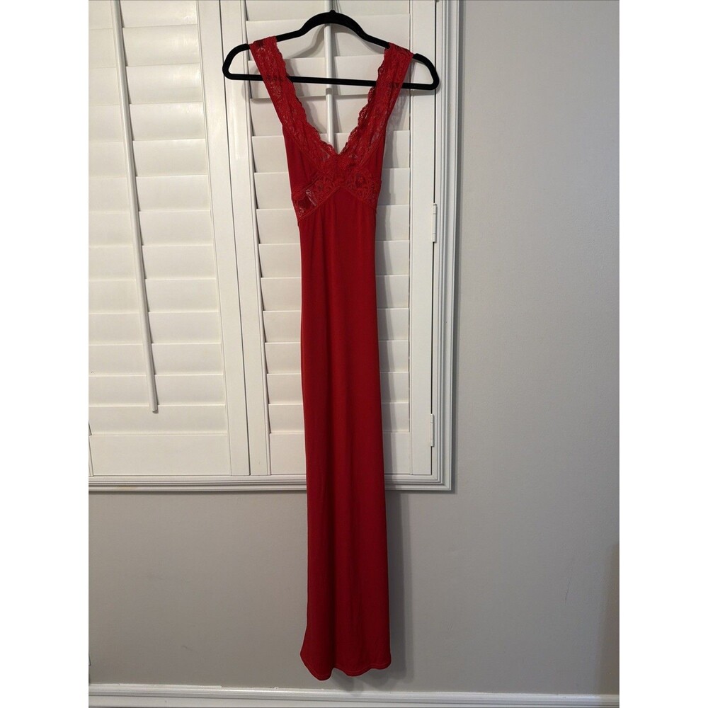 Tiger Mist Seraphine slinky crossover lace panel bodycon maxi dress in red  XS